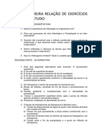 Relação de Exercicios para Estudo Resolvidos