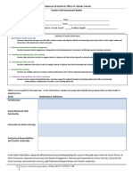 Teacher Self-Assessment Rubric With Mission Domain