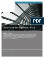 Classroom Management Plan Assignment