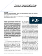 A Strategy-Based Process For Implementing Knowledge Management - An Integrative View and Empirical Study