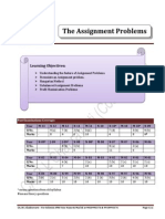 The Assignment Problems: Learning Objectives