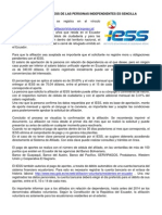 Afiliación Iess Personas Independientes