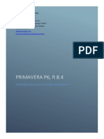 Oracle Primavera P6 Training Contents 