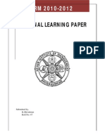 Personal Learning Paper