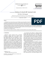 Minimum Thickness For Ductile RC Structural Walls: Y.H. Chai, S.K. Kunnath