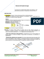 Calculo de Caudal de Agua Chamoli