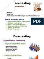 Forecasting: Elements of Good Forecast