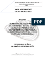 Plan de Mejoramiento Ciencias Sociales