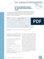 8 - Clinical Outcome in Periradicular Surgery Effect of Patient - and Tooth-Related Factors - A Multicenter Study