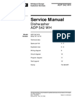 Service Manual: Dishwasher Adp 542 WH