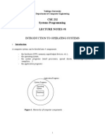 Introduction To Operating Systems: CSE 232 Systems Programming Lecture Notes #8