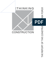 Rethinking Construction Report PDF