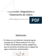 Prevención, Diagnóstico y Tratamiento de Cólera