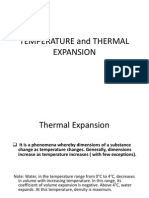 Temperature and Thermal Expansion