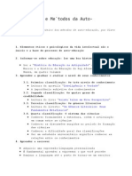 Principios e Metodos Da Auto Educacao Resumo Esquema Pratico PDF