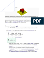 Heat Equation: Statement of The Equation