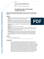 Determination of The Glycaemic Index of Various Staple Carbohydrate-Rich Foods in The UK Diet