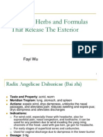 Class 10: Herbs and Formulas That Release The Exterior: Fayi Wu