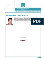 Estimating Moisture in Power Transformers: Mohammad Tariq, Megger