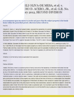 De Mesa, Et Al. v. Spouses Claudio D. Acero, JR., Et Al. G.R. No. 185064, 16 J