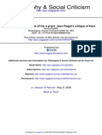 Jean Piaget Critique of Kant PDF