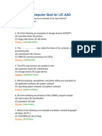 Computer Quiz For LIC AAO