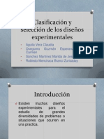 Clasificación y Selección de Los Diseños Experimentales