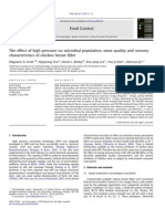 The Effect of High Pressure On Microbial Population, Meat Quality and Sensory Characteristics of Chicken Breast Fillet PDF