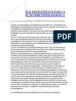 Materiais e Estratégias para A Intervenção Psicopedagógica