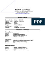 Melvin N.Flores: Personal Data