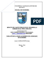 Tesis - Gasto Publico - Peru PDF