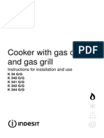 Cooker With Gas Oven and Gas Grill: Instructions For Installation and Use