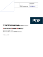 Economic Order Quantity in Brief