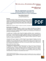 Analisis de Las Competencias para El Ingeniero Industrial en Leon Gto