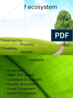 Types of Ecosystem: Presented By, Priyanka Chowksey Daimsr