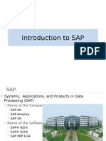 Intro To SAP