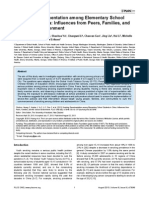 Smoking Experimentation Among Elementary School Students in China Influences From Peers, Families, and The School Environment