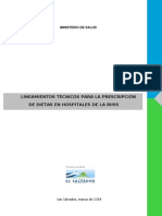 Lineamientos Tecnicos para La Prescripcion de Dietas Hospitalarias RIISS