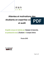 Enquête Etudiants EC Et Audit, 2015