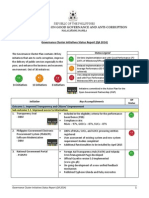 Summary Report of 2014 Validated Status of Governance Cluster Initiatives