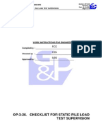 Op-3-26. Checklist For Static Pile Load Test Supervision: Work Instructions For Engineers