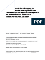 Factors Constraining Adherence S