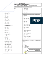 Lista 02 - Segundos Anos - FATORAÇÃO e PRODUTOS NOTÁVEIS