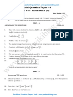 2nd PU Maths Model QP 4