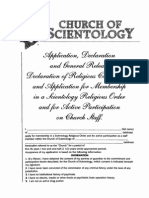 Church of Scientology 1996 Staff Contract