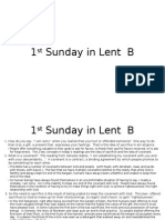 1st Sunday in Lent B