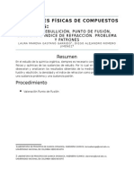 Constantes Físicas de Compuestos Orgánicos