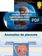 Anomalías Placenta, Cordón, MF y Liq Amnio.