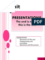 Unit 4 - Presentations (The End Is Near... This Is The End)