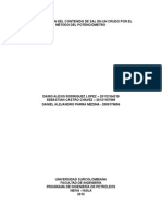 Determinación Del Contenido de Sal en Un Crudo Por El Método Del Potenciómetro